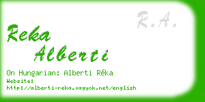 reka alberti business card